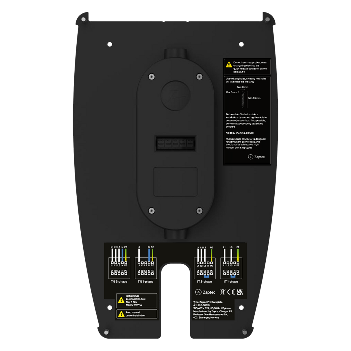 Rückplatte für Zaptec Pro